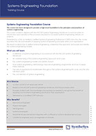 Systems Engineering Foundation Course Datasheet