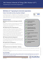 IBM® Watson IoT™ - Engineering for Automotive Applications