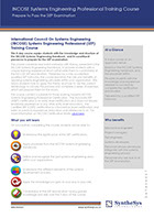International Council on Systems Engineering (INCOSE) Systems Engineering Professional (SEP) Preparation Course Datasheet